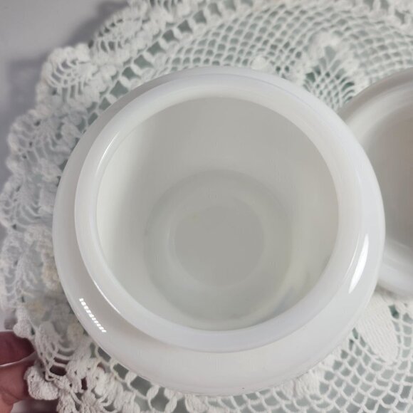 Avon Dynasty Milk Glass Candle Holder Bird on Branch with Flowers Vintage 1980s - Picture 10 of 14